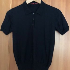 Prada, cashmere polo shirt